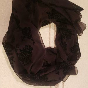 EUC sheer floral scarf